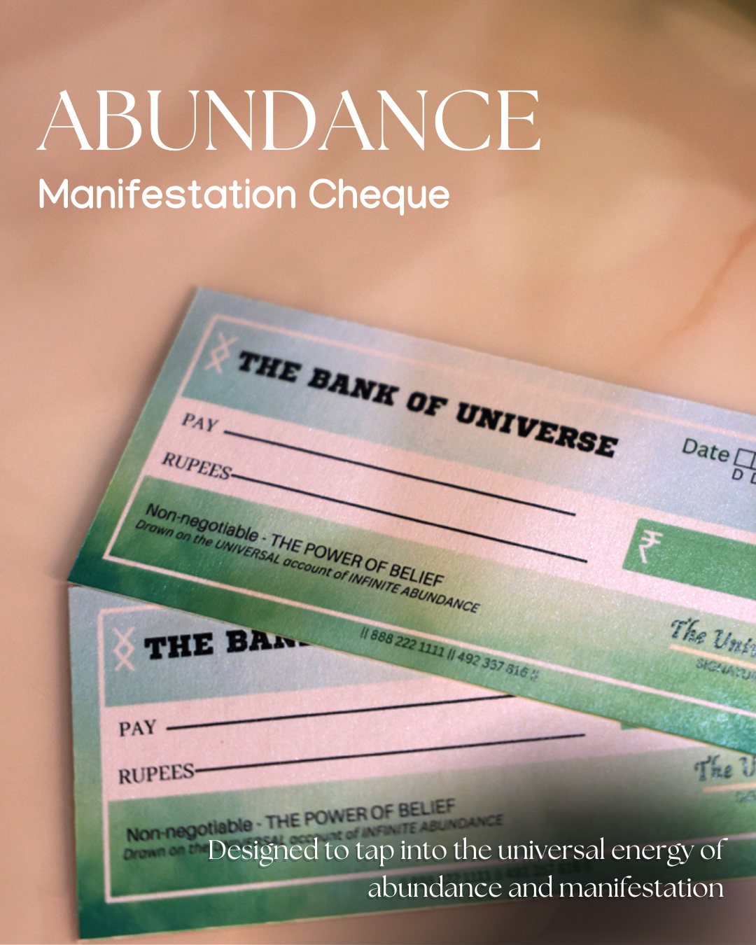 Abundance Manifestation Cheque