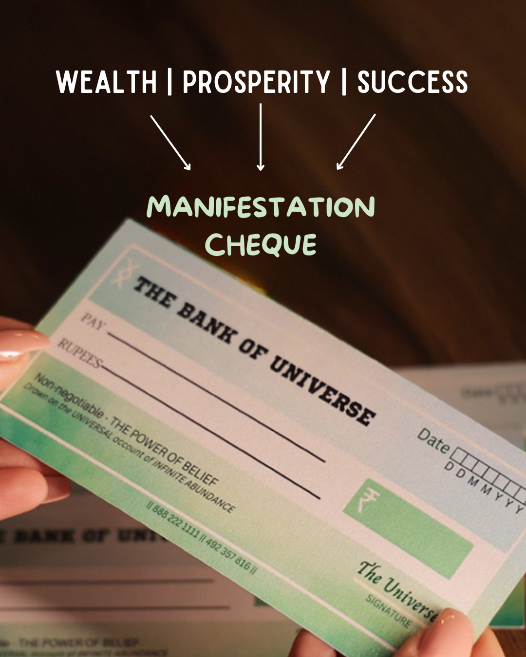Abundance Manifestation Cheque
