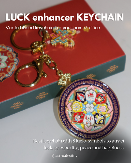8 Lucky Symbol Feng Shui Keychain