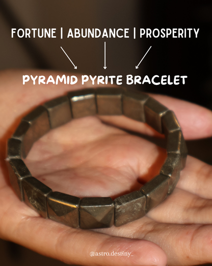 Pyramid Shaped Pyrite Bracelet