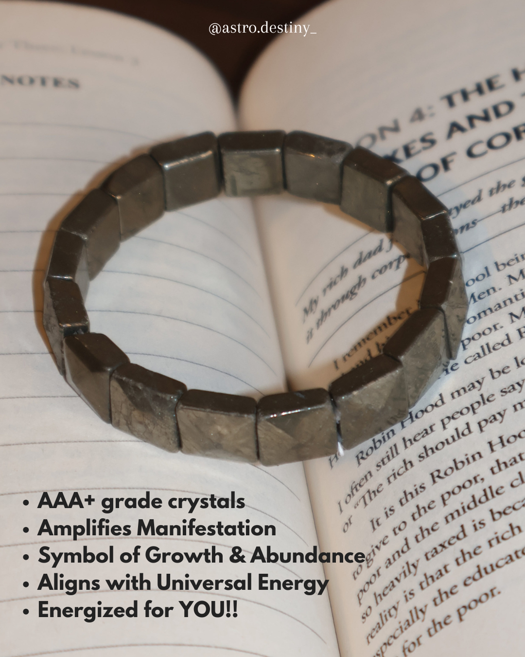 Pyramid Shaped Pyrite Bracelet
