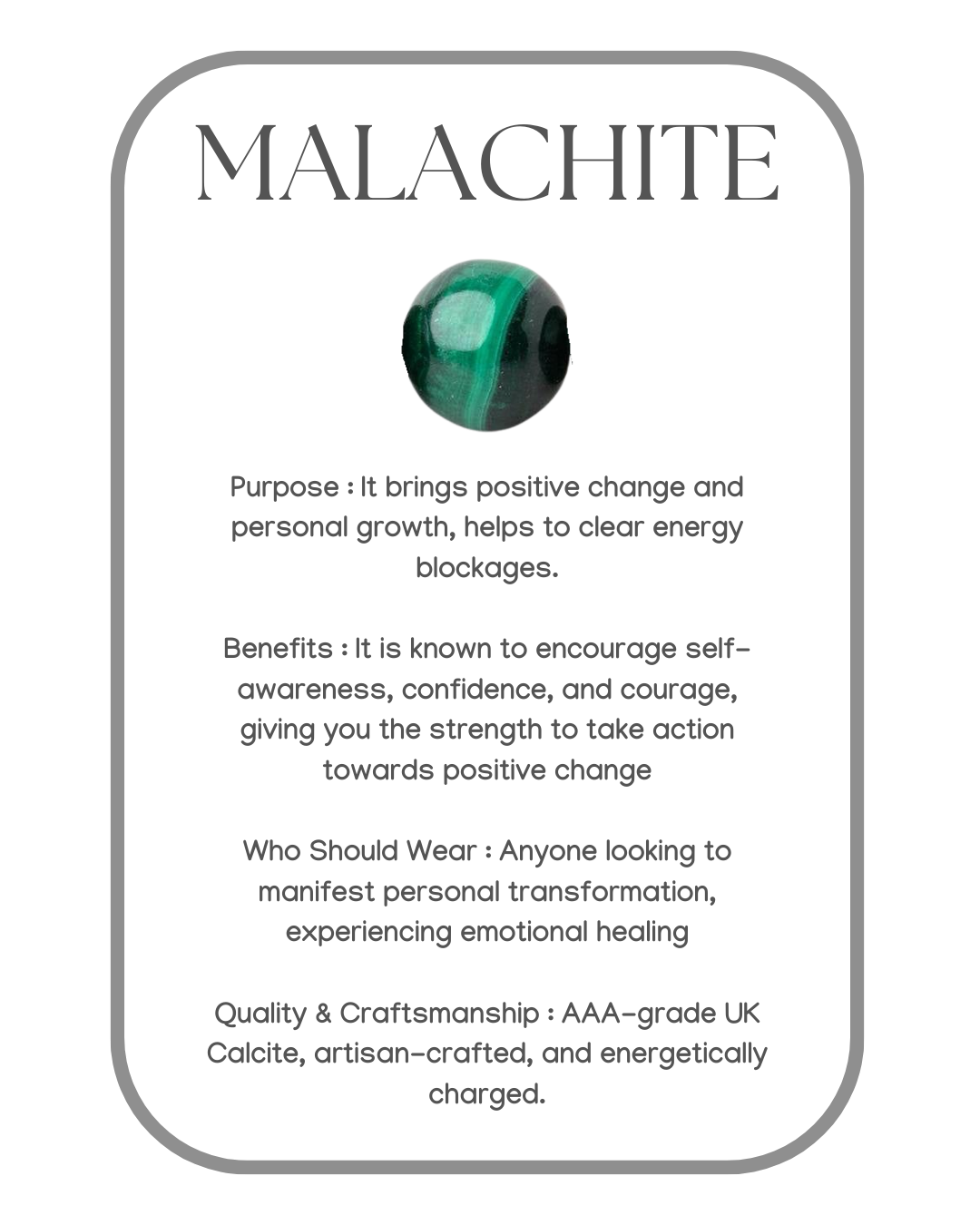 Malachite Bracelet