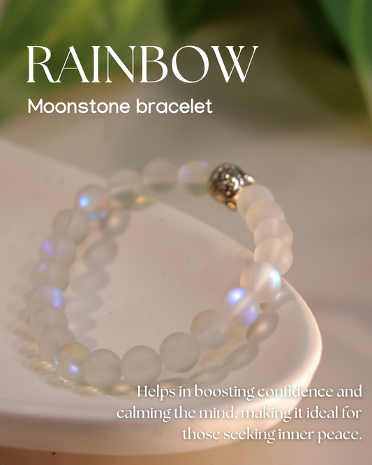 Iridescent (rainbow) Moonstone Bracelet