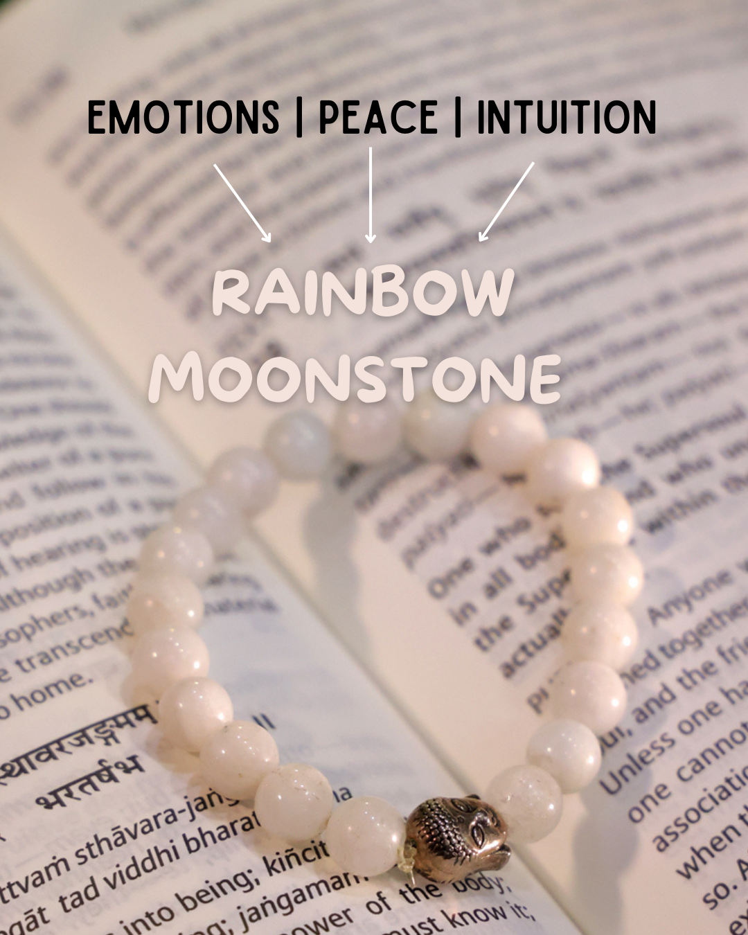 Iridescent (rainbow) Moonstone Bracelet