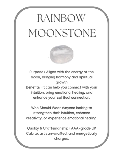 Iridescent (rainbow) Moonstone Bracelet