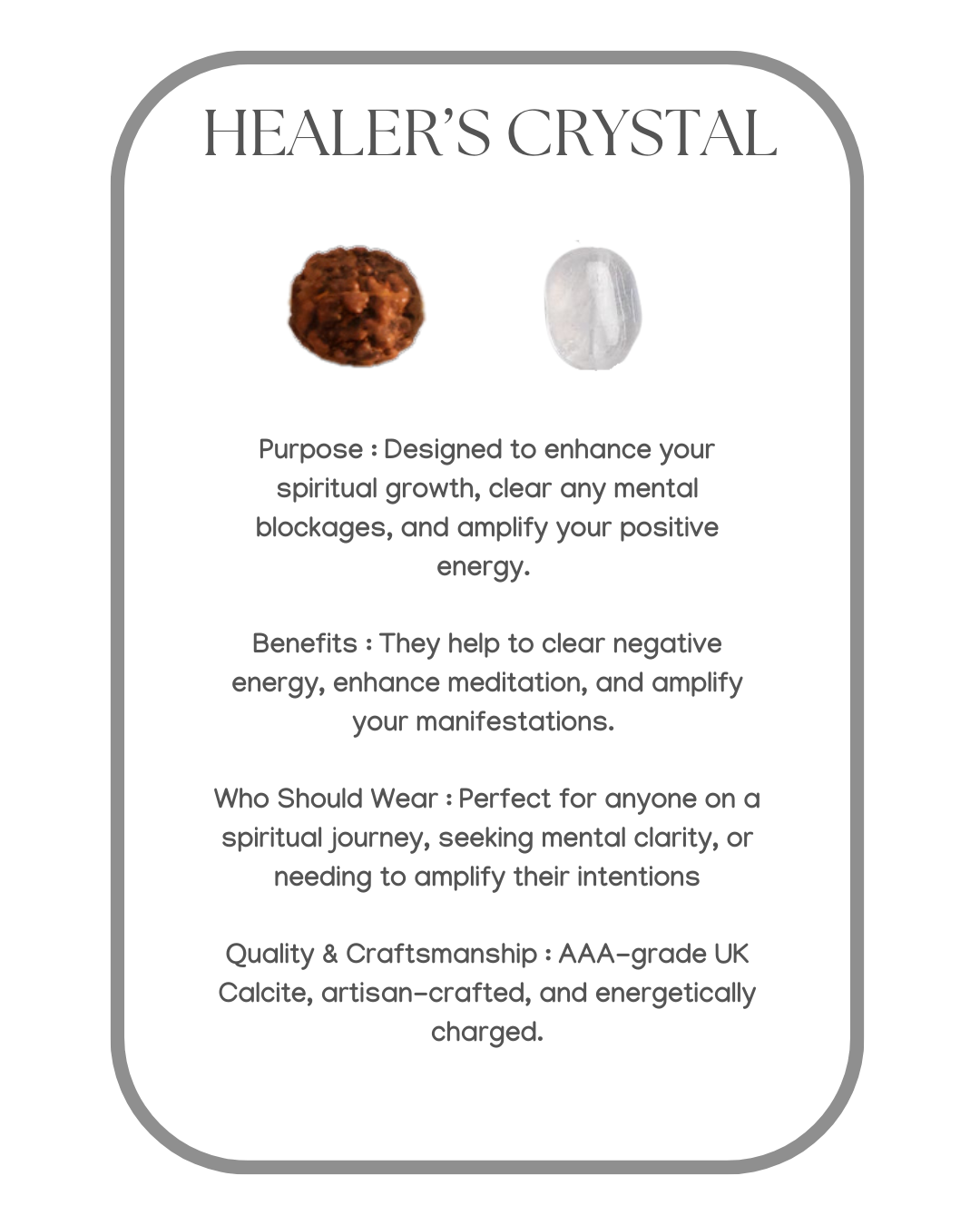 Rudraksha + Clear Quartz Bracelet