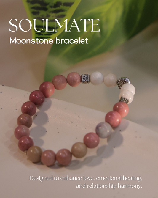 Rhodonite + Moonstone Bracelet